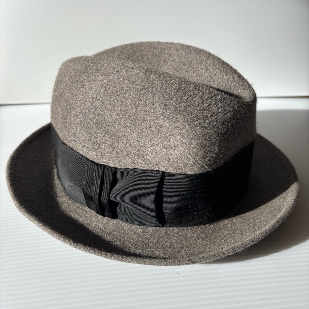 Vintage Stetson Twenty The Sovereign 7 Gray Fur Felt Fedora Classic
